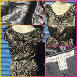 Seven For All Mankind Gray Satin Top